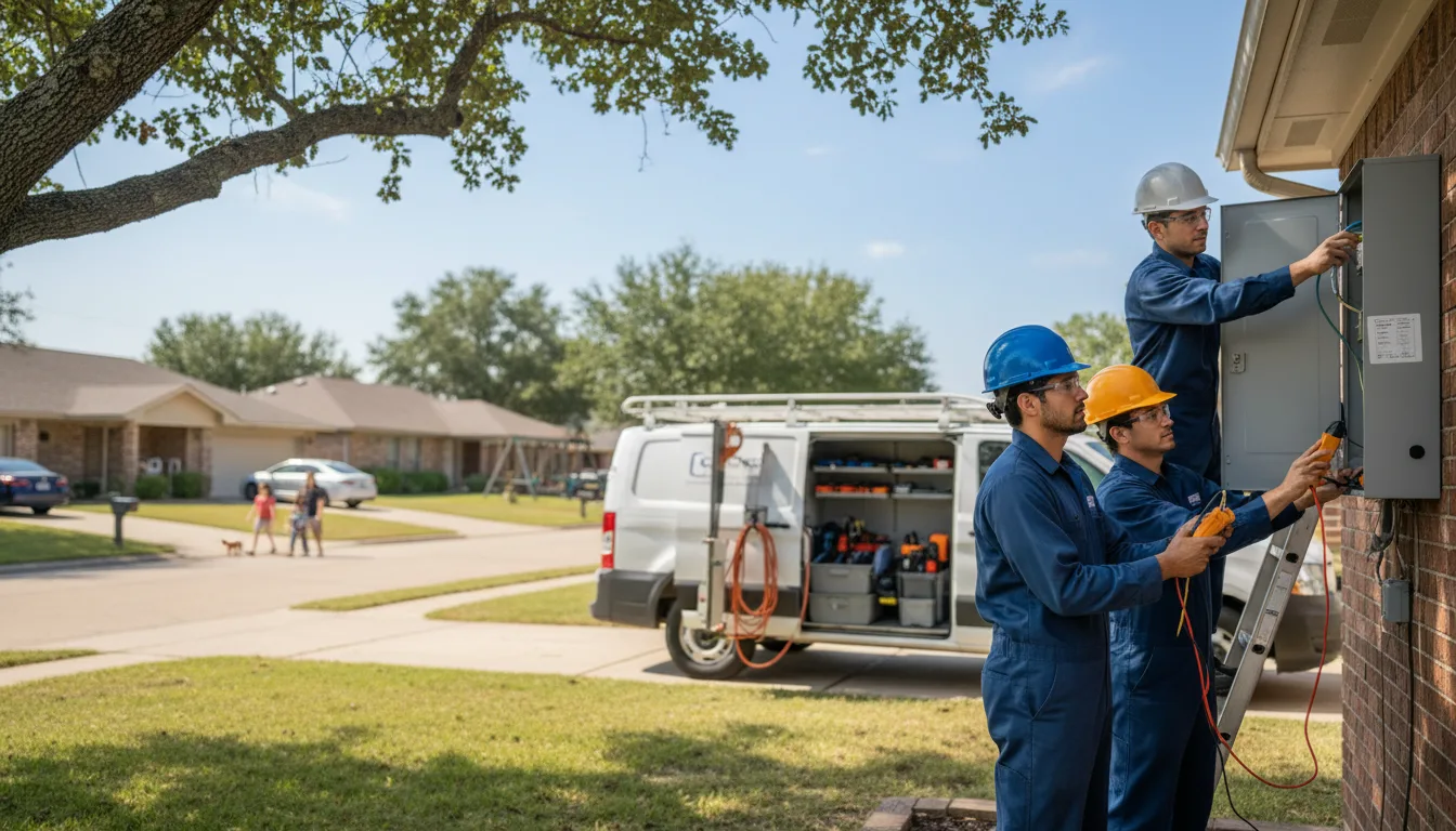 Certified electrician providing emergency electrical services in Naval Air Station Jrb, TX